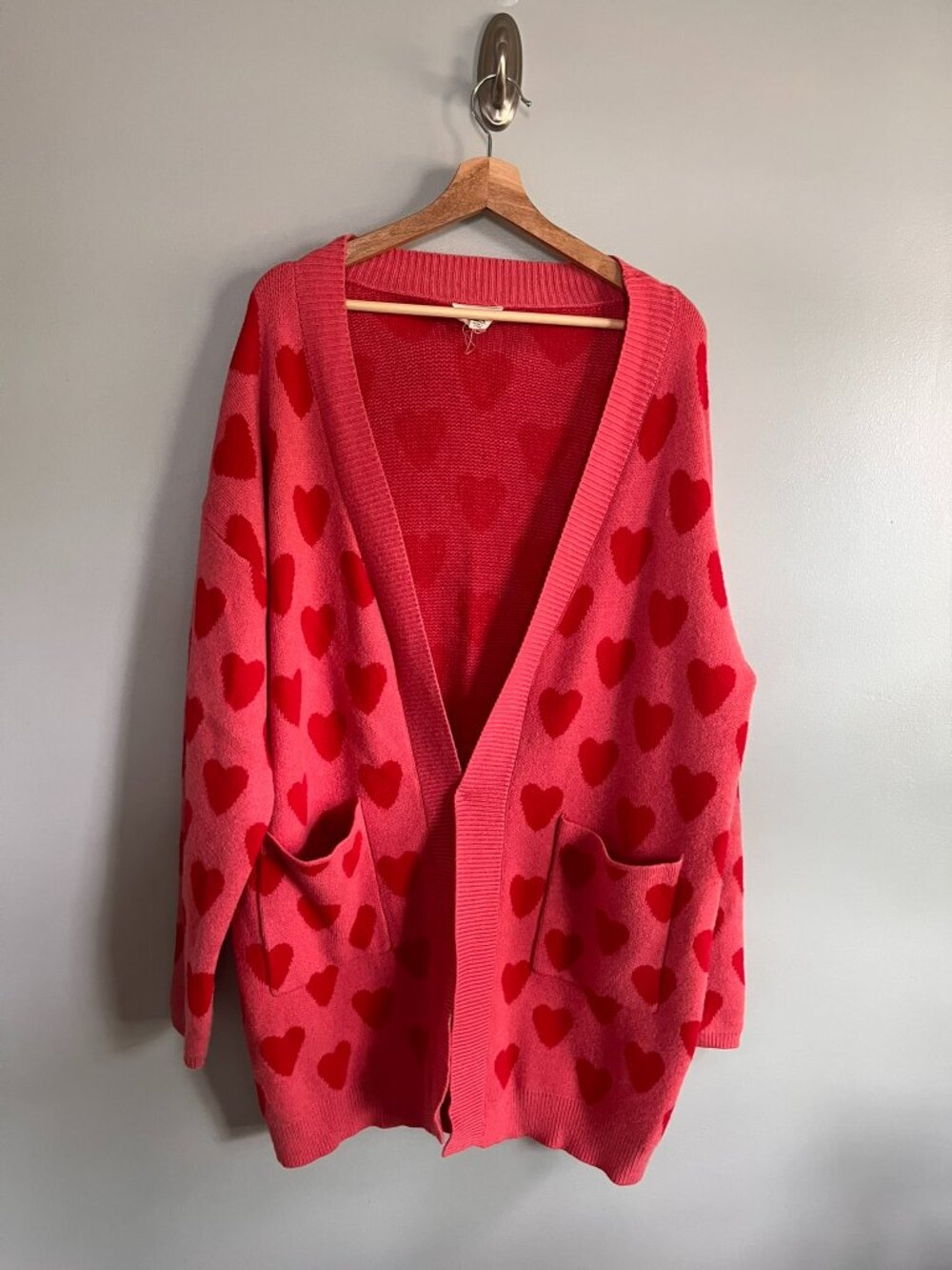 Plus Size Cozy Heart Cardigan